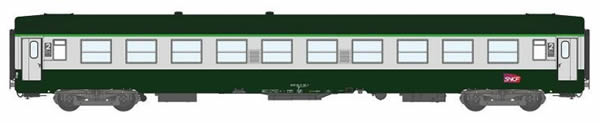 REE Modeles VB-164 - 2nd Class French Passenger Coach B10 Green scrubland 302